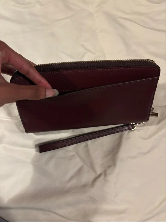 Kate Spade New York Burgundy & Blush Tote Bag + Matching Wallet Set - Picture 13 of 13